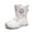 White Purple, variant on Stepedia Kids Boys Girls Faux Fur Lined Winter Waterproof Warm Snow Boots, Black Red 2.5 Big Kid