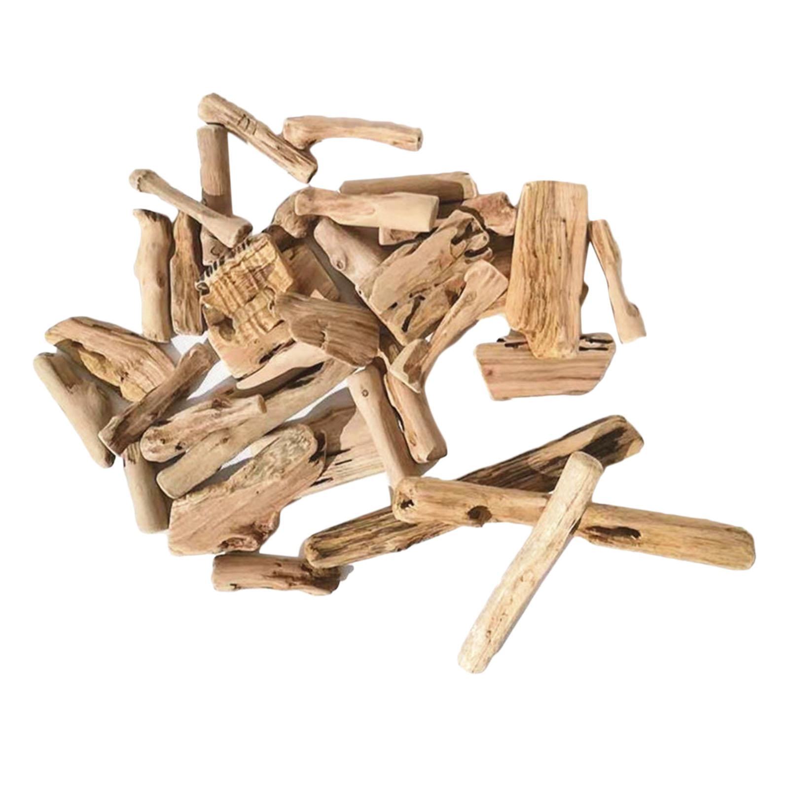 FVDPWYE 50PCS Assorted Natural Driftwood Pieces Wood Craft Small Sticks for Northumbrian