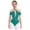 Green, variant on Kids Girls Short Sleeve Gymnastics Leotard Athletic Dance Bodysuit Sparkle Rhinestones Green 16
