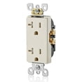 thumbnail image 2 of Enchufe eléctrico de pared Leviton Decora T5825 de 20 amperios, color almendra claro, 2 of 4