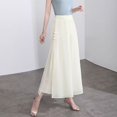 thumbnail image 1 of Womens Side Slit Chiffon Summer Thin Elastic Chinese Style Nine Point Pants, 1 of 10
