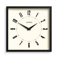 thumbnail image 1 of Reloj de pared JONES CLOCKS® Retro cuadrado 25 cm negro, 1 of 8