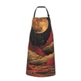 thumbnail image 2 of Picia Lunar Mountains Golden Rivers Waterproof Apron for Unisex Adult - Adjustable Bib Apron with Pockets, Ideal for Cooking, Gardening, Painting, and Household Chores, 2 of 9