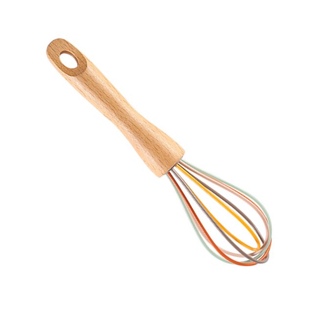 Yuarrent Batidor de silicona batidor de huevos Manual mango de batidora de crema de de mano herramienta de cocina para hornear Cocina y Comedor 8 pulgadas Yuarrent HA003330-01