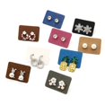 thumbnail image 2 of 3.5*2.5cm 100Pcs/lot Kraft Paper Ear Studs Hang Tag Jewelry Display Card Earring Kraft Paper Tag Ear Ring Paper Hang Price Tags Light Green, 2 of 6