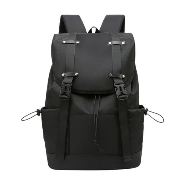 Mochila para laptop Bolsa de trabajo liviana a gran capacidad para negocios de hombres y mujeres Negro