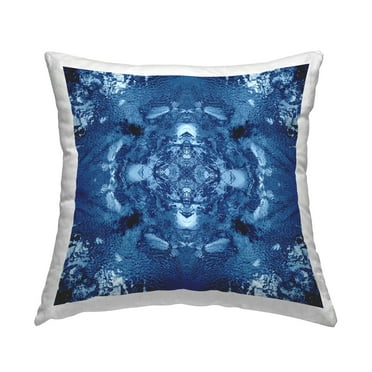 Stupell Industries Blue & White Mosaic Decorative Printed Throw Pillow Design by El Perkin.