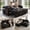 Black, variant on LLappuil Loveseat Sofa, Pull Out Sofa Bed Queen Size, Corduroy Sofa Couch with 360° Swivel Tabletop, USB Charging Port, Cup Holder for Living Room Beige