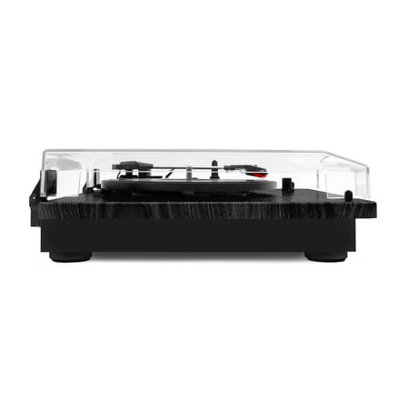 Victrola Montauk Bluetooth Record Player with 3 speed Turntable and Bookshelf Speakers - Black