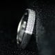 thumbnail image 4 of Xihbxyly Anillo de Pareja de Diamantes de Tres Filas y Medio Diamante para Mujer, Tallas 5-10, 4 of 7