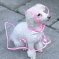 thumbnail image 4 of Dog Raincoat Hooded Leash Hole Waterproof Rain Coat Jacket Rainwear for Small Pet Cat Puppy, 4 of 5