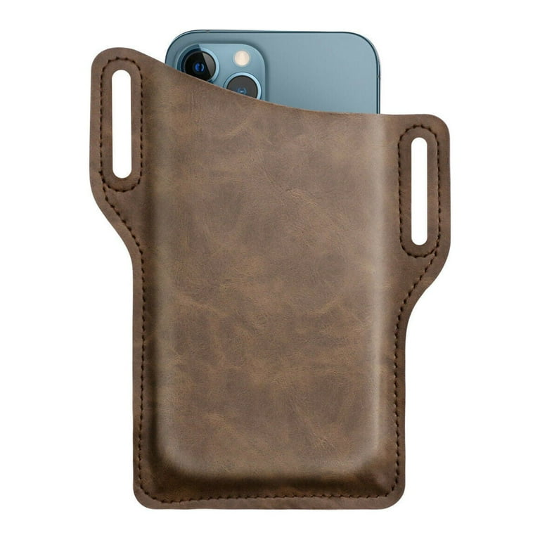 Elegant Choise Cell Phone Holder Case with Belt Loop Leather Holster Pouch for Men Light Brown Walmart