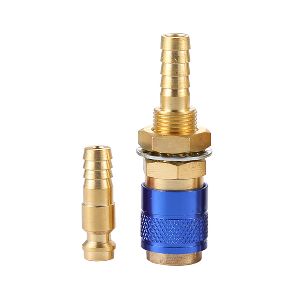 Blue Durable Wear-Resistance Lightweight Quick Fitting Hose Connector Water Cooled and Gas Adapter for Welding Torch Mig Tig Welder Torch