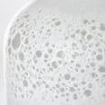 thumbnail image 5 of 8" Modern Pearl White Gold Rim Rounded Square Glass Vase, 5 of 9