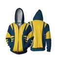 thumbnail image 3 of Sudadera con capucha de dibujos animados para hombre, con cremallera y estampado digital, de manga larga, popular para jóvenes, 3 of 4