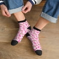 thumbnail image 3 of Fuzoiu Cute Flamingo Print Adult Socks, Crew Moisture-wicking Socks, Unisex Cushion Crew Socks,Casual Sports Ankle Socks, 3 of 7