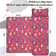 thumbnail image 5 of Robot and Rockets Red Pattern Teens Toddler Nap Mat with Pillow, Sleeping Mat Bag for Preschool Daycare 59"x22", 5 of 6
