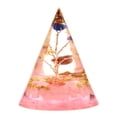 thumbnail image 2 of Pirámide de chakras natural, energía espiritual, cristal de roca, piedras de cuarzo Cuarzo rosa, 2 of 9