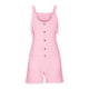 thumbnail image 5 of Mono corto de verano informal con botones para mujer - Poliéster, sin mangas, pantalón corto ancho - S-XXL, 5 of 5