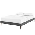 thumbnail image 1 of Modern Contemporary Urban Design Bedroom King Size Platform Bed Frame, Fabric, Grey Gray, 1 of 5