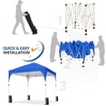 thumbnail image 4 of CRXX  6.6x6.6 Pop Up Canopy Tent with Vent, Easy Set Up Tent, Instant Sun Shelter Canopy with Wheeled Bag, 4 Sandbags, 8 Stakes & 4 Ropes, for Parties, Beach, Outdoor, Blue, 4 of 18