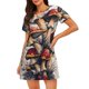 thumbnail image 1 of Easygdp Cute Forest Mushrooms Camisón de manga corta para mujer, informal, estampado, 1 of 6