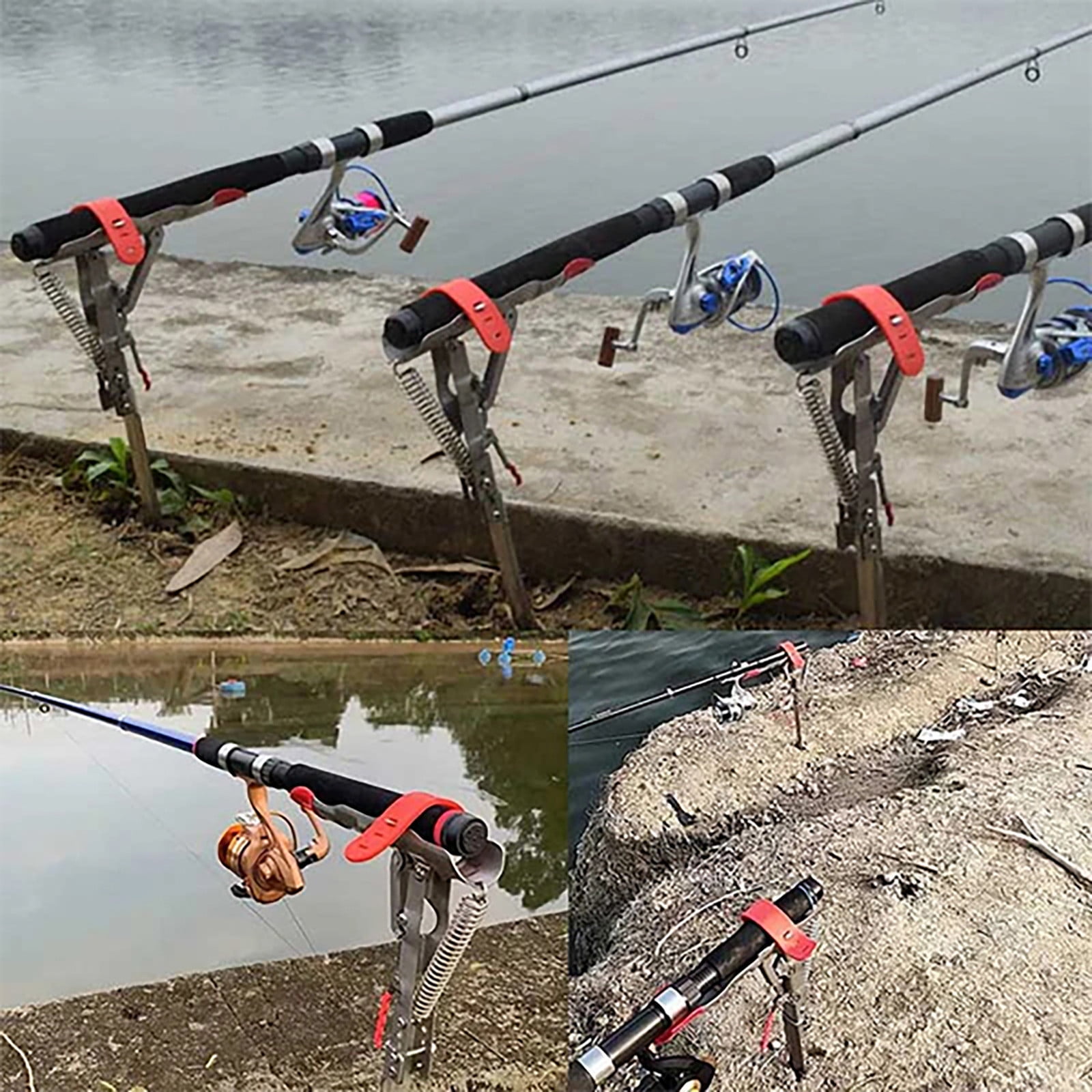 Automatic Spring Fishing Rod Holder 1 Pack Stainless Steel Fishing Pole  Stand with Single Spring Loaded Tip-up Action for Ground Support Brackets -  Walmart.com
