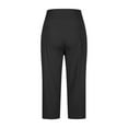 thumbnail image 4 of biudgviw Capri Pants for Women High Waisted Workout Yoga Pants with Pockets Work Business Cropped Pants Summer Casual Trousers(Black,Small), 4 of 6