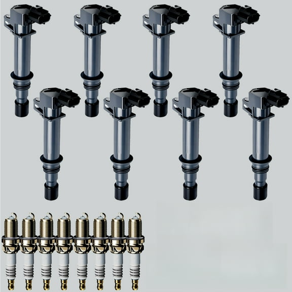 8X  Ignition Coil & 8X Iridium Spark Plugs For Dodge Ram 1500 Jeep 4.7L UF270
