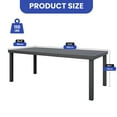 thumbnail image 4 of ModFusion 8-Person Outdoor Metal Dining Table with Sturdy Frame, Weather & Corrosion Resistance – Black, 4 of 7