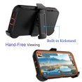 thumbnail image 4 of Belt-Clip Holster Case for iPhone 14 Pro, Drop Protection Full Body Rugged, Heavy Duty Shockproof Locking Swivel Holster Kickstand Phone Cover - Navy, 4 of 5