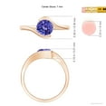 thumbnail image 4 of Angara Natural 1.45 Ct. Tanzanite Solitaire Ring in 14K Rose Gold for Women (Ring Size: 12), 4 of 9