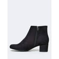 thumbnail image 4 of J. Adams Jody Ankle Bootie - Low Heel Zip Up Round Toe Stylish Vegan Leather Boots, 4 of 5