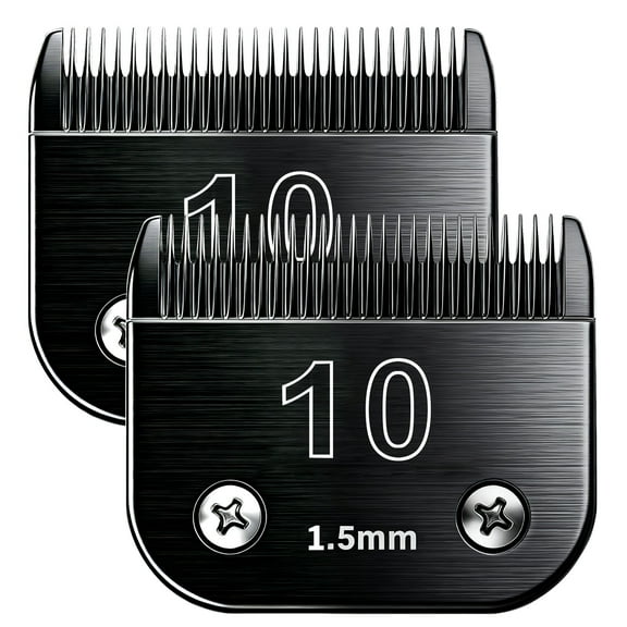 2PCS 10 Blades Dog Grooming Blades Compatible with Andis Dog Clippers Blades,Dog Clipper Blades Compatible with Oster A5,Wahl km10 Dog Clippers,Stainless-Steel Blade Sharp