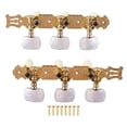 thumbnail image 1 of Lot de 2 mécaniques pour guitare classique, chevilles d'accordage, clés et boutons blancs, 1 of 3