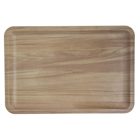 HUBERT Serving Platter with Butcher Block Finish - 13 1/2 L x 9 1/8 W