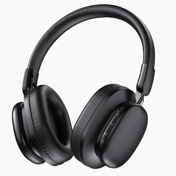 Wireless Headphone Bluetooth 5.4, 40H Playtime with 3EQ Modes, 4 Micrs ENC Noise Cancelling Headphones Wireless/Wired, Clear Calls, Deep Bass, Foldable Over Ear Headphones for Travel/Office/PC Black