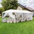 thumbnail image 5 of Holaki 10x30' Outdoor Garden Gazebo Wedding Party Tent Canopy Marquee with 5 Removable  Sidewalls, 5 of 7