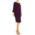thumbnail image 4 of Women's Casual Loose Fit Long Sleeves Dolman Style Solid Midi Dress, 4 of 7