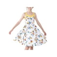 thumbnail image 1 of Robe Vintage Filles Rétro Années 50 Rockabilly Swing Fleur Blanche 7 Ans, 1 of 6