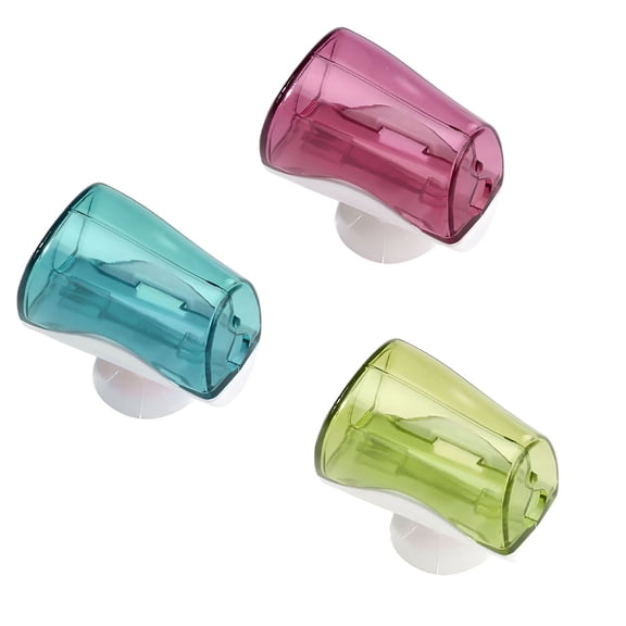 ACDANC 3 Pack Wall Mounted Toothbrush Holder, Plastic Bathroom Hanger
