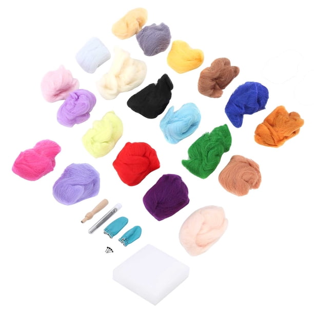 Suministros de fieltro de lana, kit de fieltro de lana con aguja, accesorios para fieltrar lana, suministros para fieltrar con aguja, verdadera excelencia