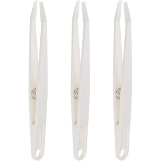  HARFINGTON 3pcs Sticker Tweezers for Crafting 4.53 Straight  Pointed Tip with Spring Plastic Tweezers Craft Tweezers for Stickers,  Scrapbooking, Eyelash Extensions, White : Beauty & Personal Care