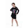 thumbnail image 3 of Harry Potter Girls' Hogwarts Rainbow Hologram Print Raglan Long-Sleeve Nightgown Pajama, 3 of 7