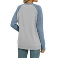 thumbnail image 4 of kytmyeq Women's Fashion Casual Round Neck Long Sleeve Print Raglan Sleeve Sweatshirt Top, 4 of 7