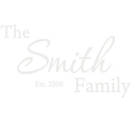 VWAQ Etched Glass Decal Personalized With Family Name