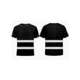 thumbnail image 3 of Lejafay Adult High Viz Visibility Hi Vis T Shirts Work Reflective Safety Shorts Sleeve Shirts Top Black 3XL, 3 of 5