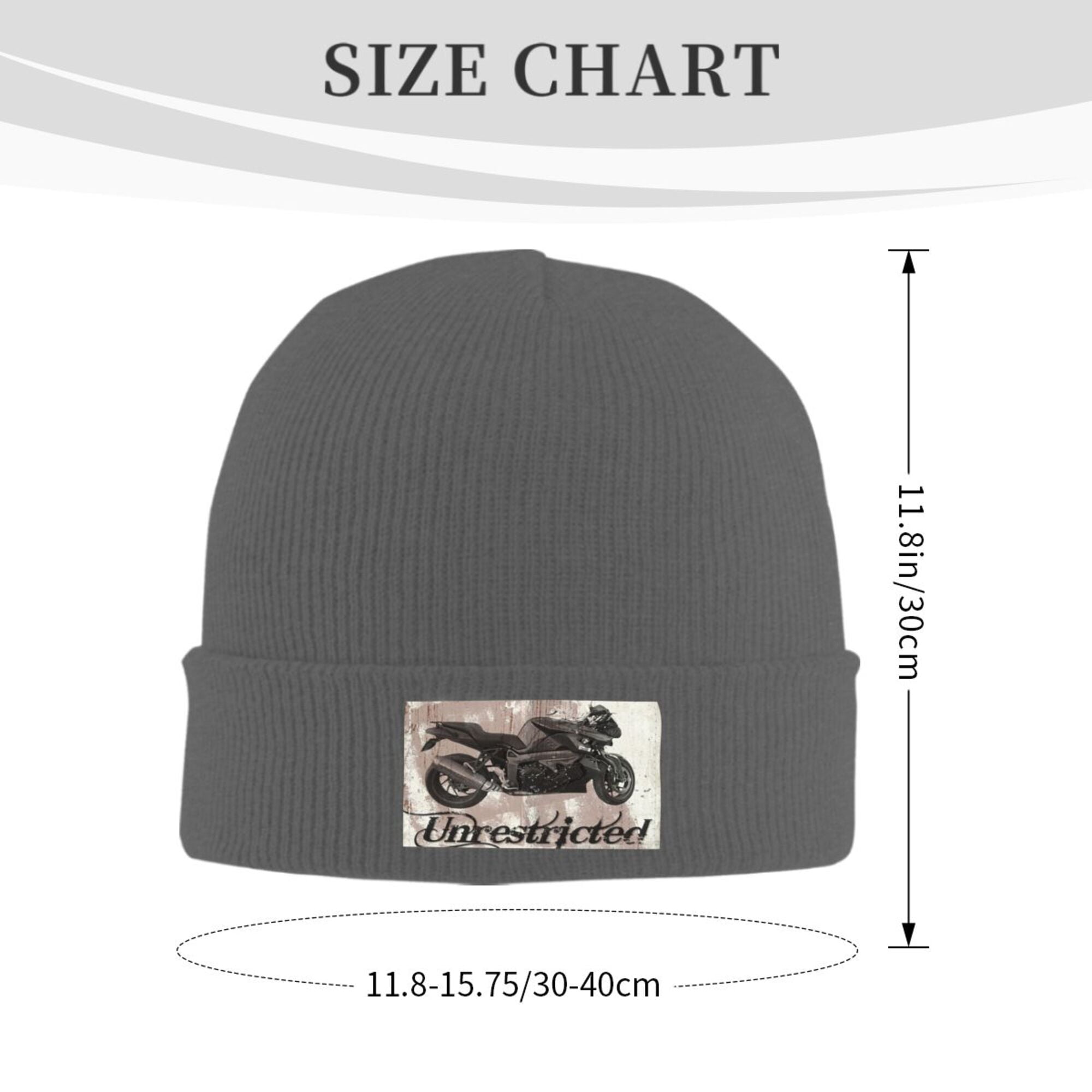 ZICANCN Knit Beanie Hat-Motorbike Grunge Bike Design Winter Cap