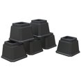 thumbnail image 5 of Whynonap Elevadores de cama de 4 pulgadas, juego de 6 elevadores de cama resistentes, elevadores de muebles de hasta 3000 libras para sofá y mesa, color negro, 5 of 5