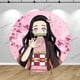 thumbnail image 3 of Fondo redondo para fiesta de Demon Slayer Kamado Nezuko, portada para niña, primer cumpleaños, pancarta de feliz cumpleaños, decoración para baby shower, 3 of 5